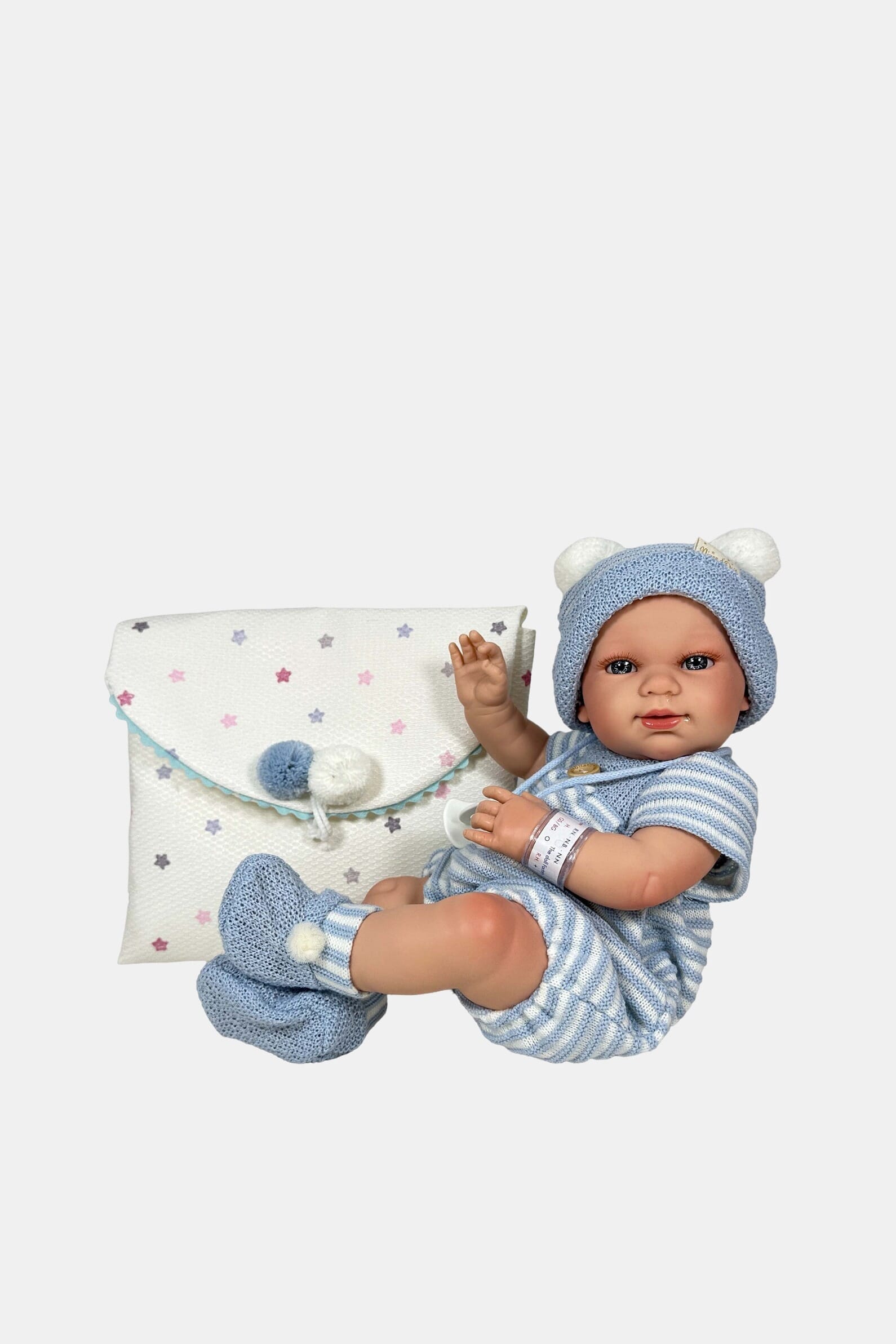 Кукла Reborn в голубой одежде (мальчик)