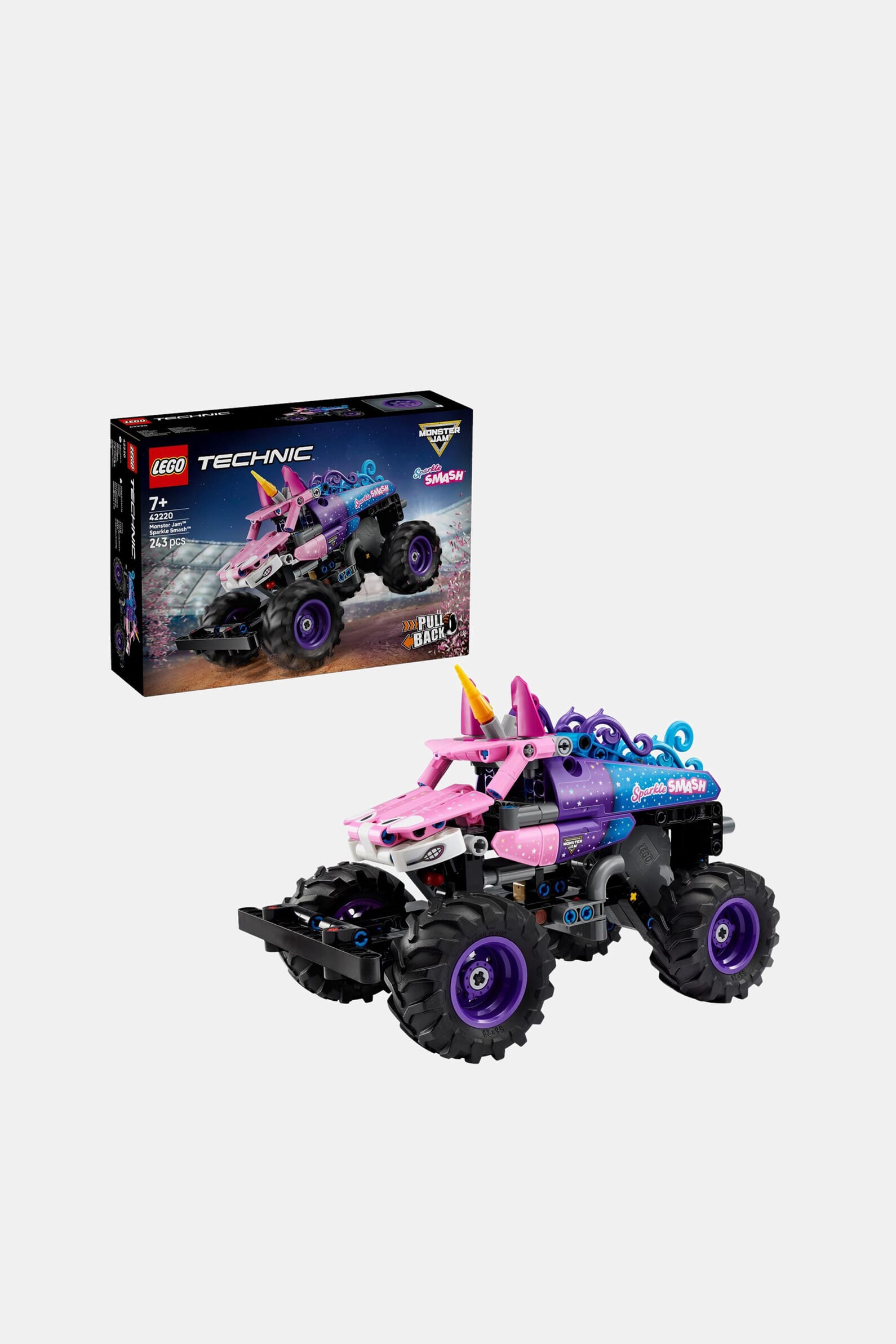 Конструктор "Monster Jam™ Sparkle Smash™ с функцией "Pull-Back""