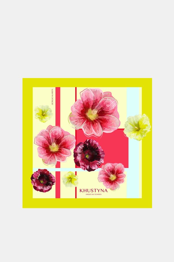 Khustyna Шовкова хустина Ukrainian mallow 00489238_07 №1