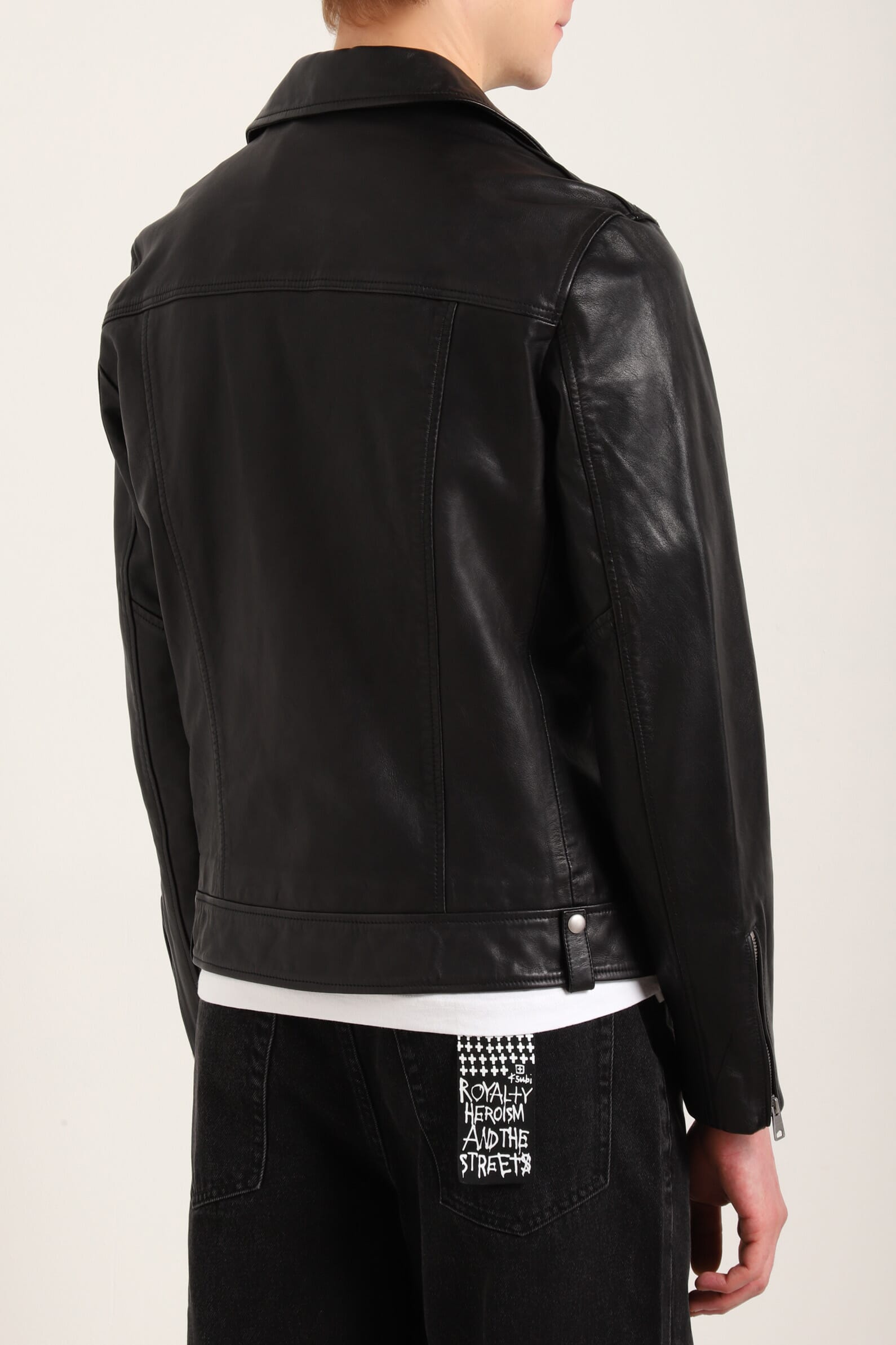 Шкіряна куртка Milo Asymmetric Zip AllSaints 00563967_01 - Онлайн