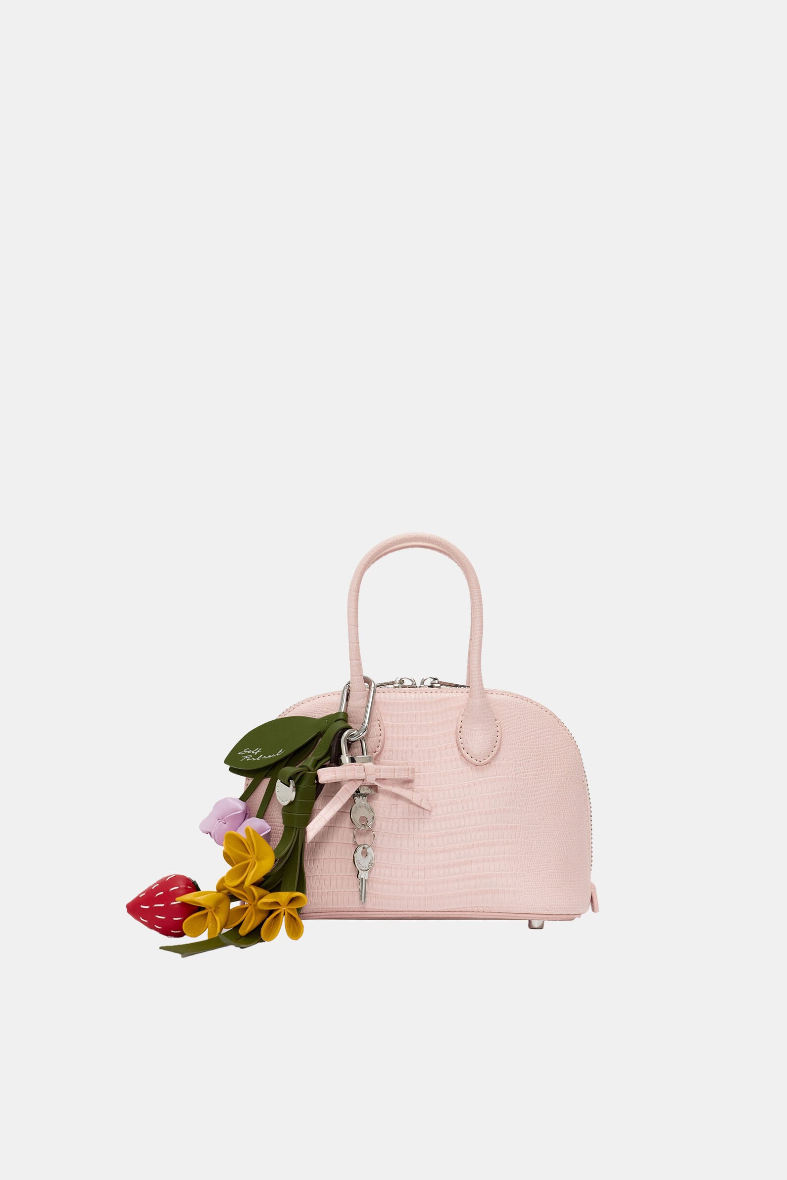 Шкіряна сумка Embossed Pink Mini