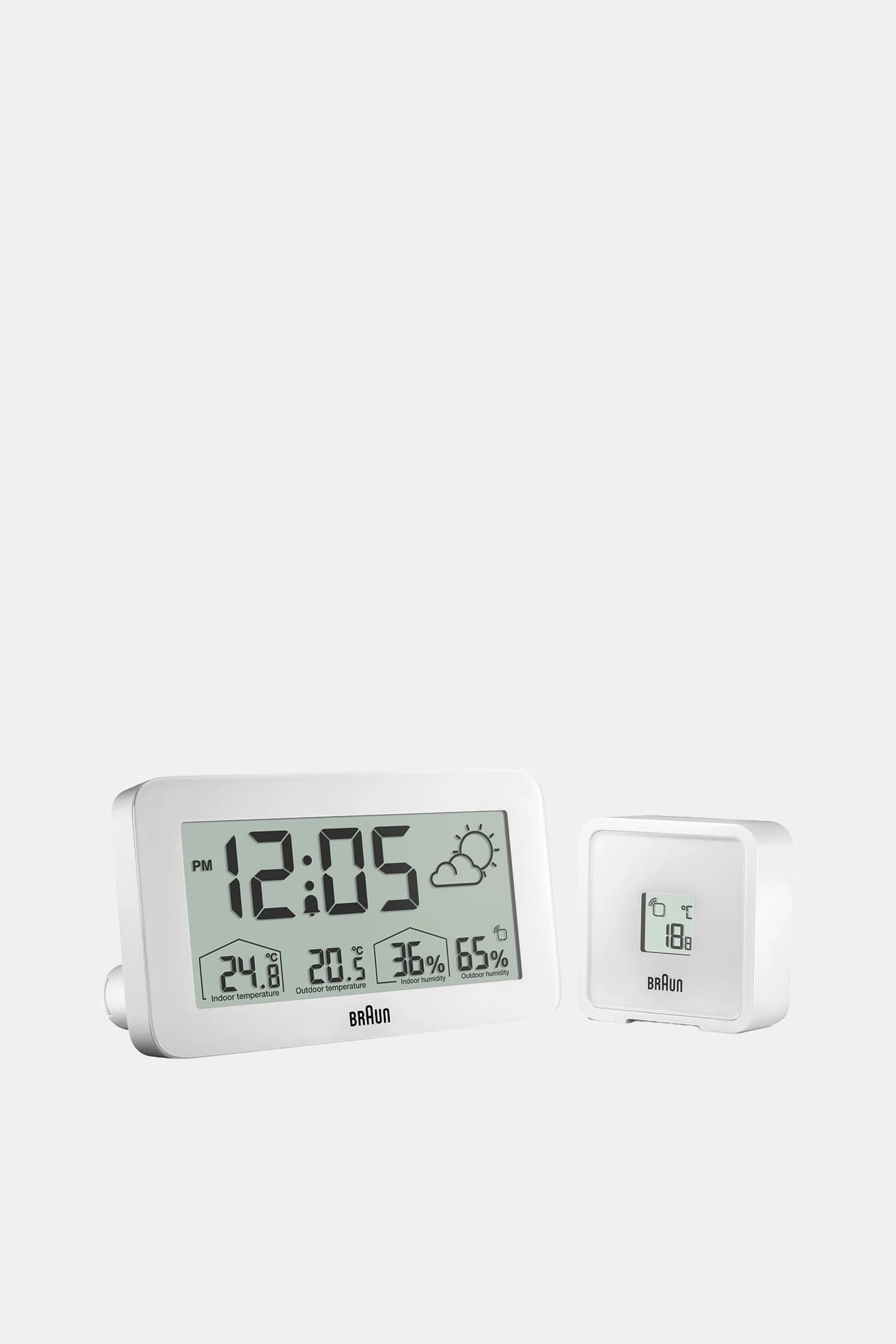 Годинник настільний Braun LCD weather station clock - White