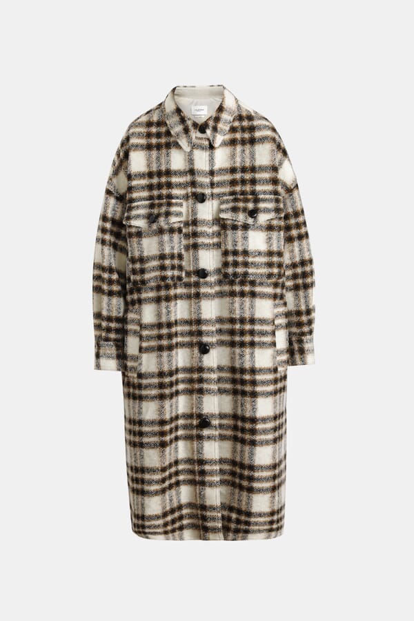 Isabel Marant Étoile Шерстяное пальто-рубашка 00451528_26  №1