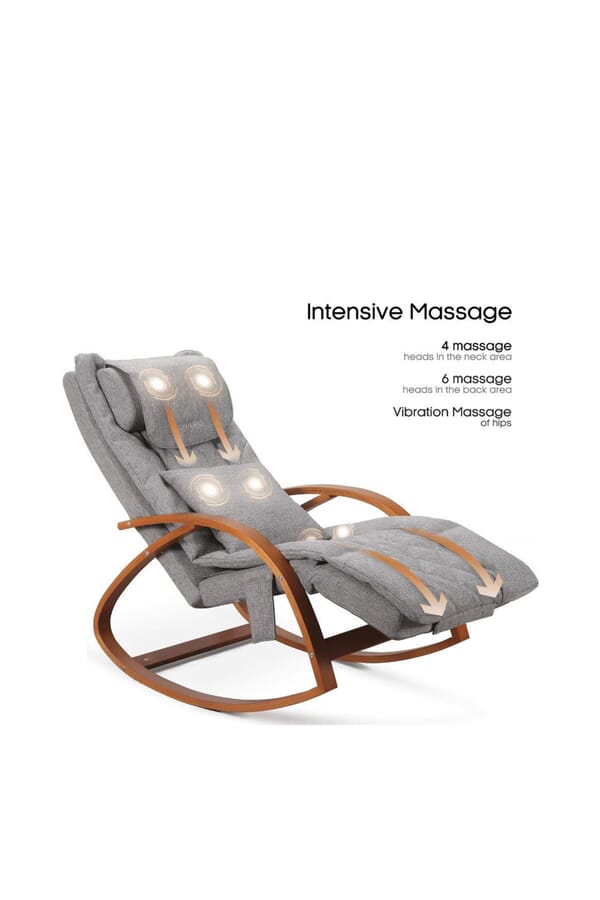 Naipo Масажер - крісло-гойдалка NAIPO Massage Rocking Chair для спіни з підігрівом, вібрацією та додатковою функцією масажу Шиатцу; модель - MGC-2300P 00577013_35 №3