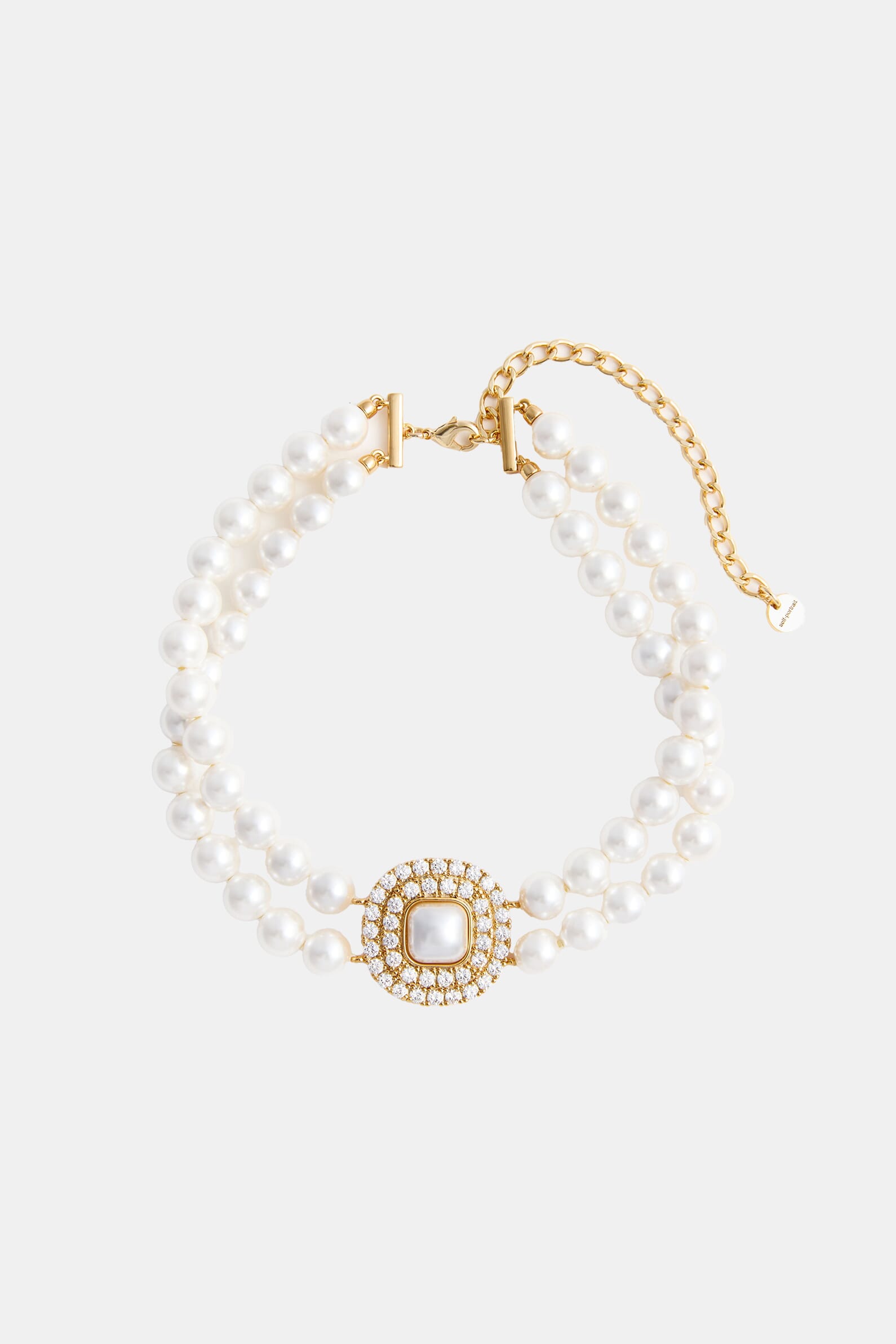 Чокер Gold Crystal Pearl