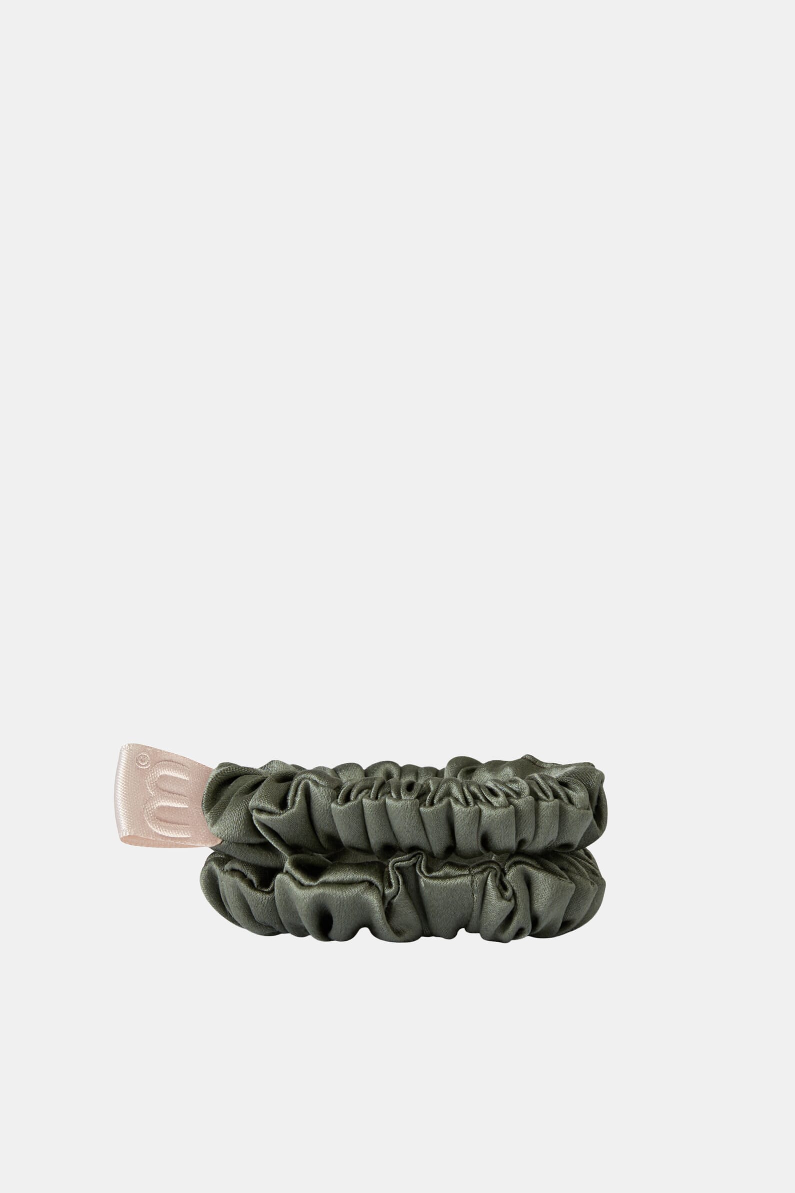 Набор из 2 мини-резинок для волос SILK SLIM SCRUNCHIE