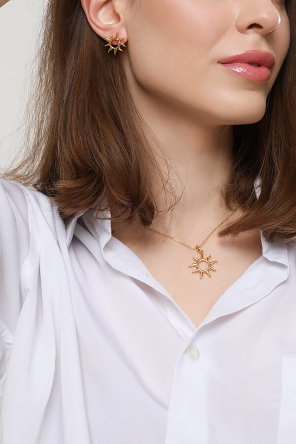 LUCHI jewelry Сережки "ДеньНіч: Сонце" 00640606_29 №2