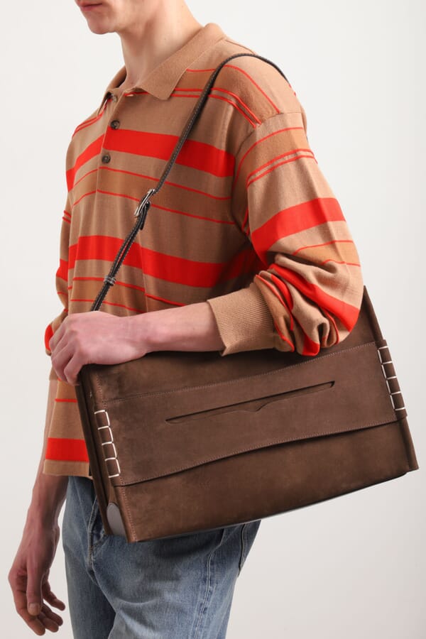 JW Anderson Замшевая сумка Messenger Loafer bag 00643322_05  №2