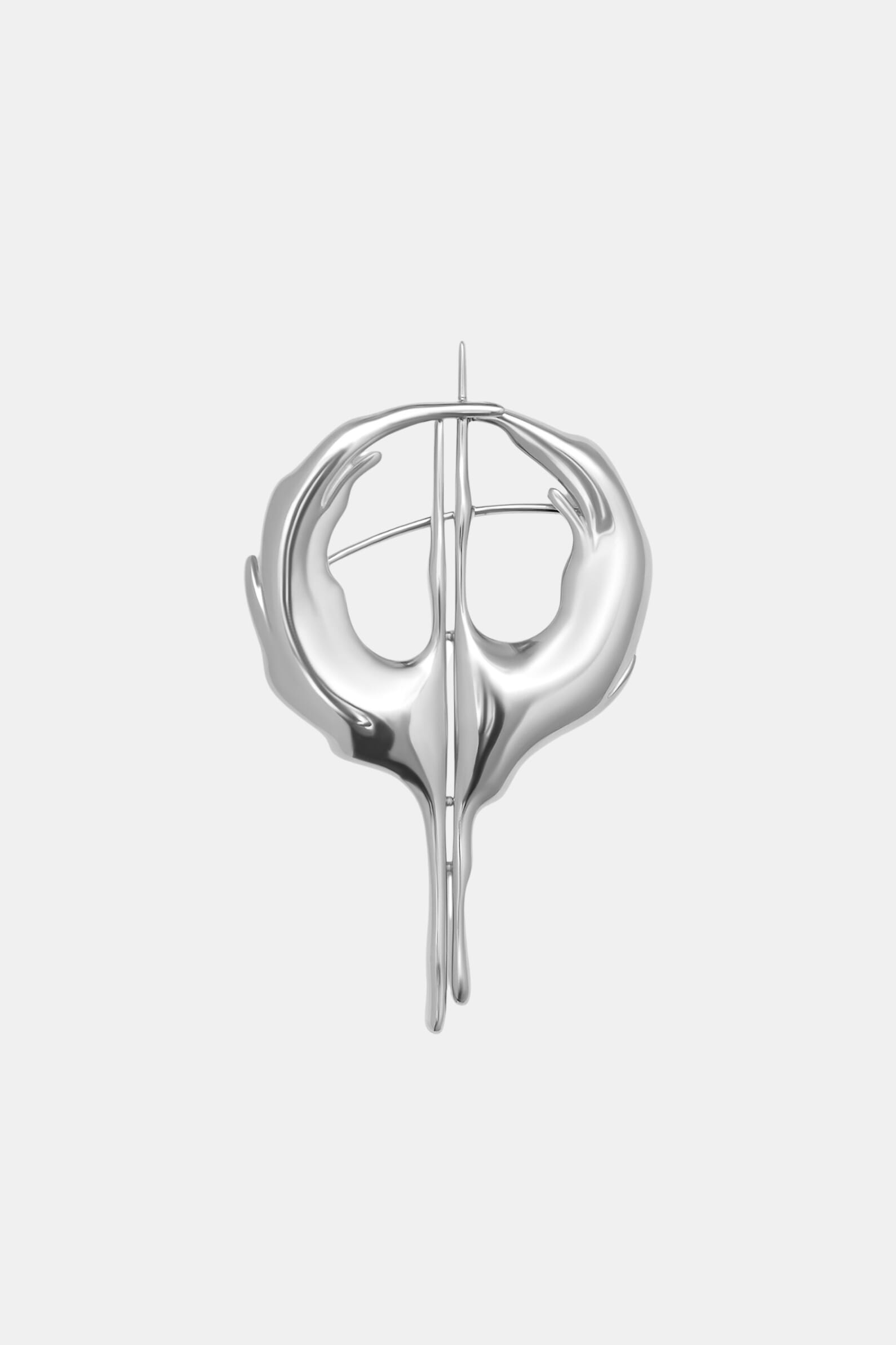 Серебряная брошь Leleky