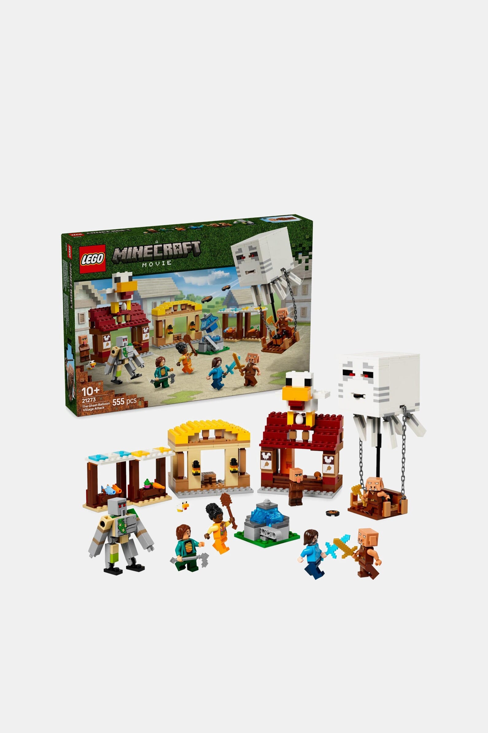 Конструктор "LEGO Minecraft Нападение на деревню с воздушным шаром Гаст"