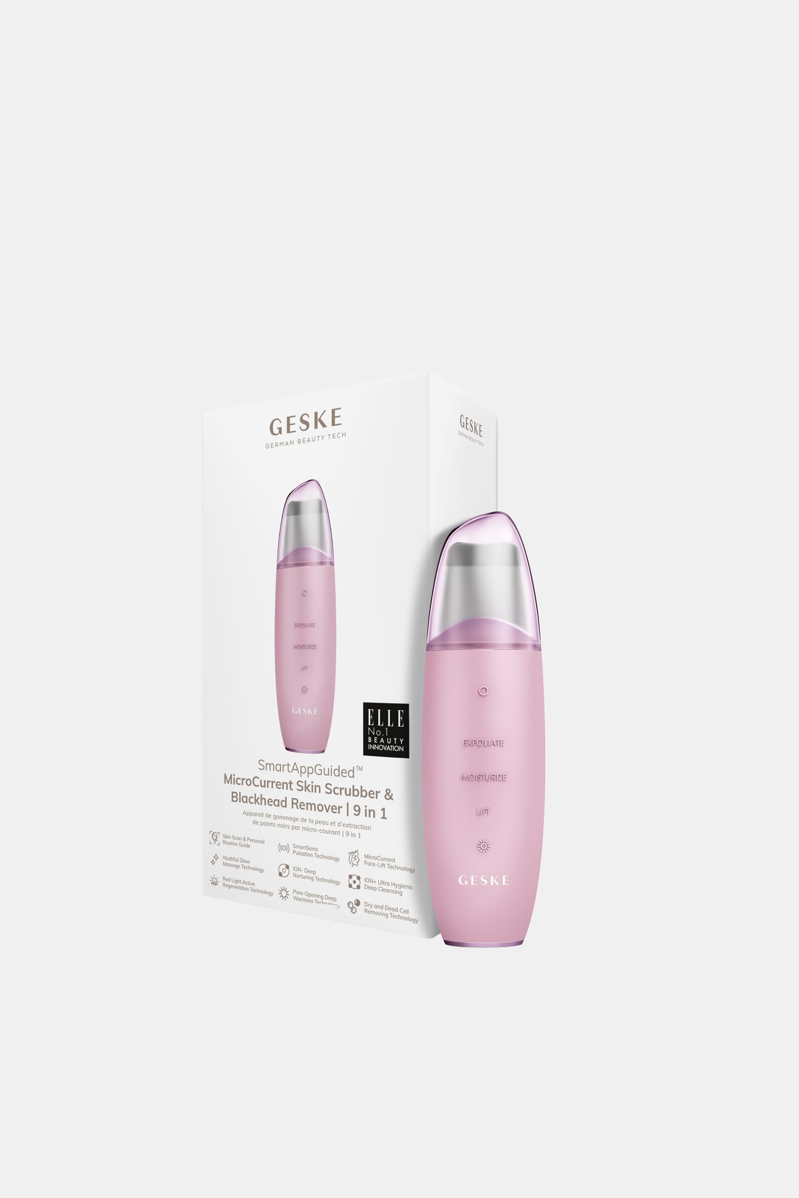 Мікрострумовий скрабер для шкіри та усунення чорних точок GESKE MicroCurrent Skin Scrubber & Blackhead Remover 9 в 1