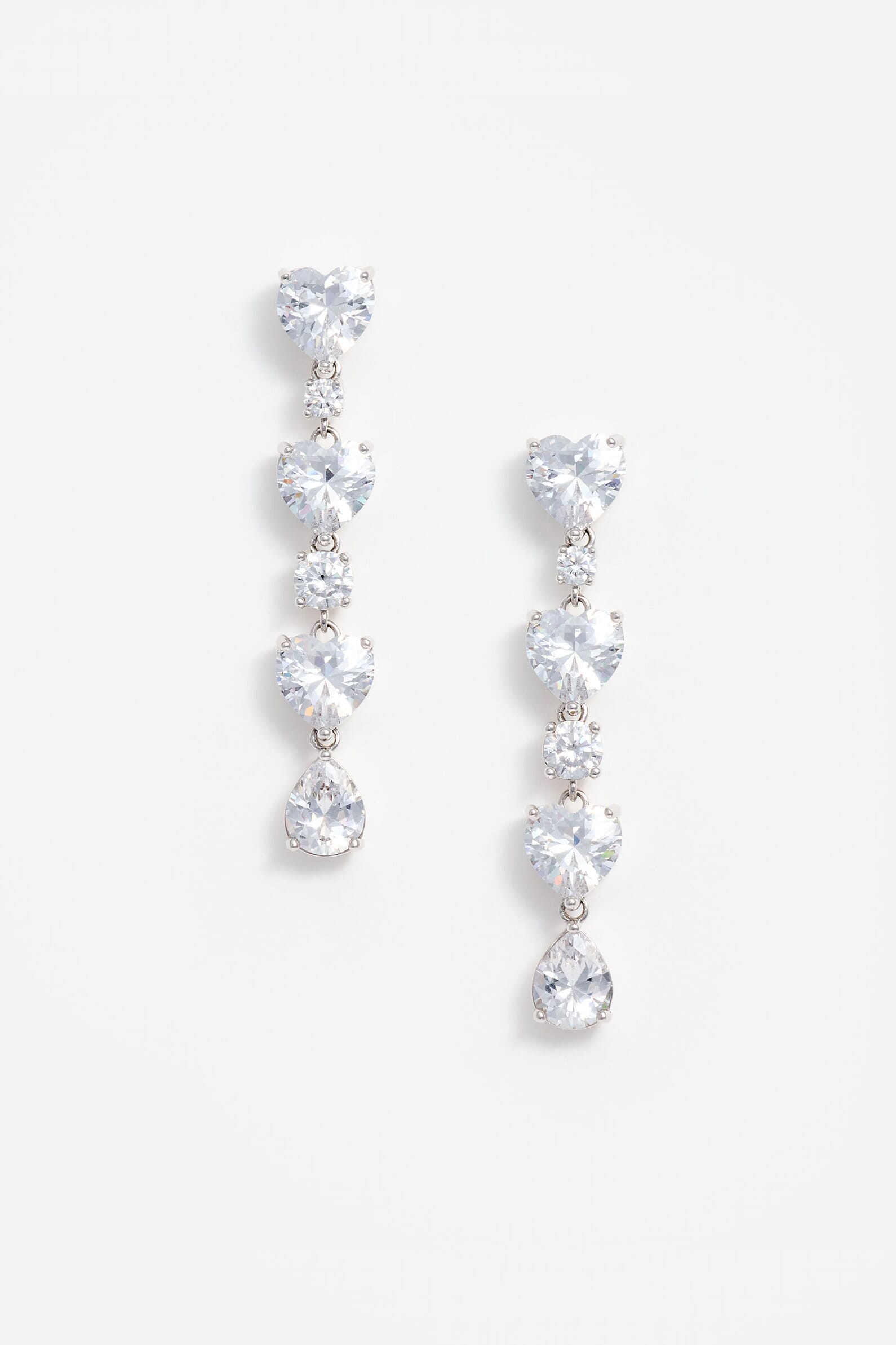 Сережки Crystal Heart Tiered