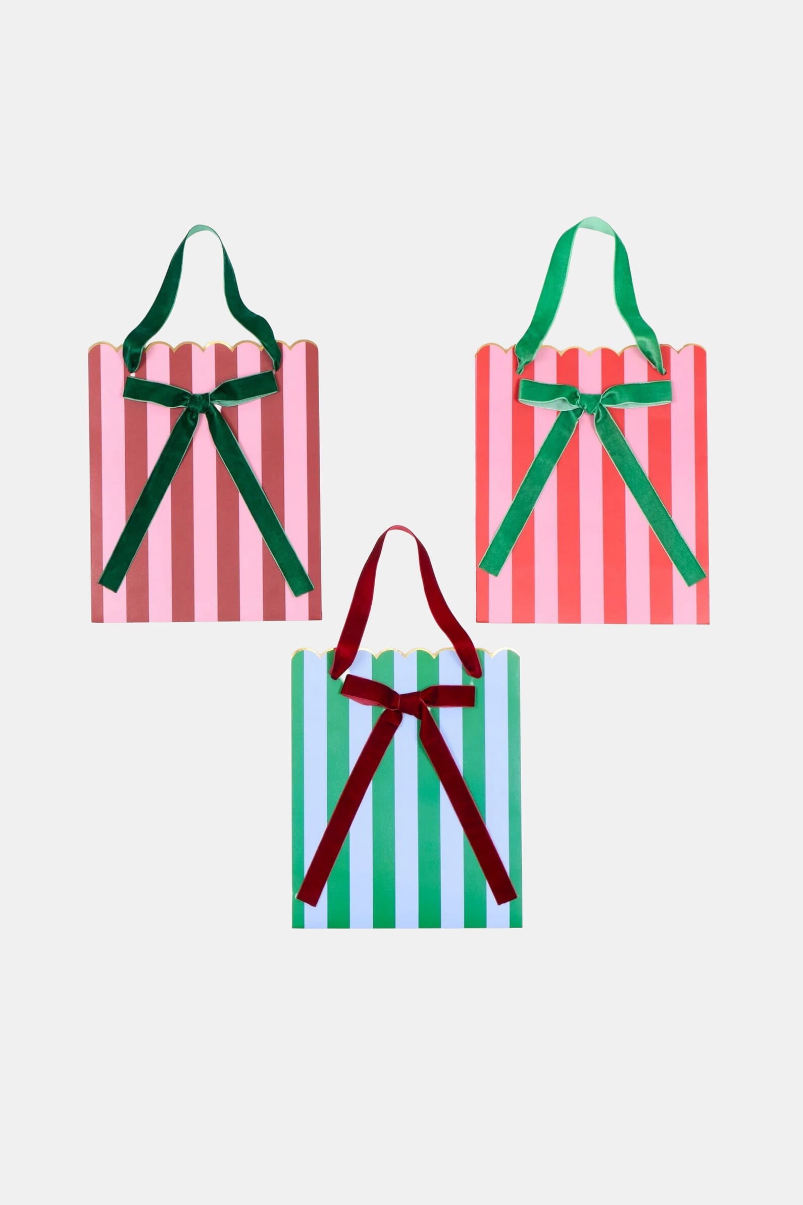 Набір пакетиків Striped Mixed Medium Gift Bags