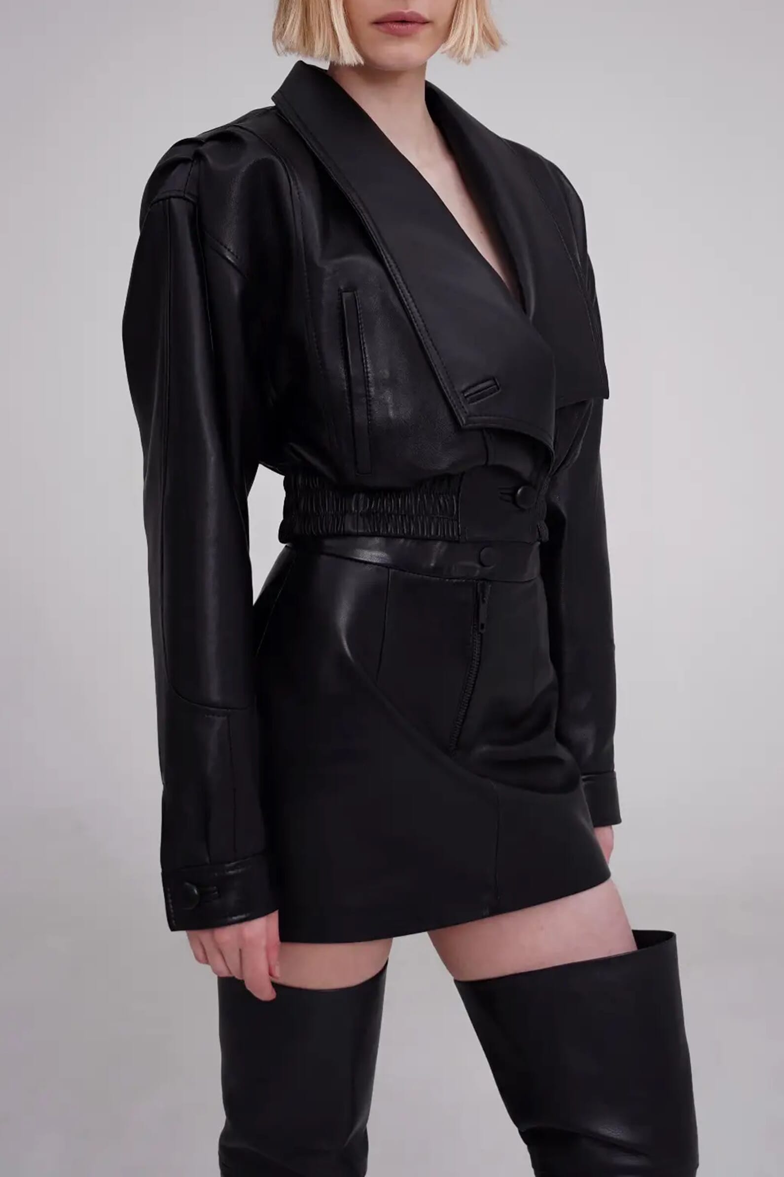 【良品】kojaro LEATHERWEAR 2釦 シングル XXL BLACK Кожаная куртка VIVIENNE GOT`S LABEL 00656002_01 - Онлайн-магазин