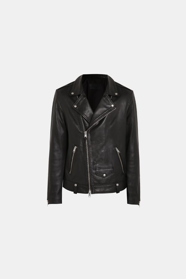AllSaints Кожаная куртка Milo Asymmetric Zip 00563967_01  №1