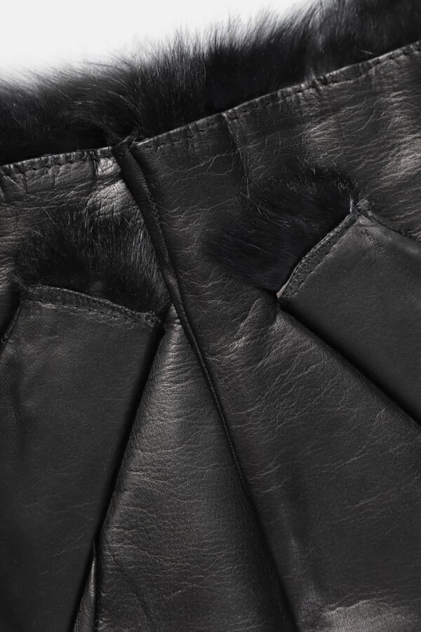 Sermoneta Gloves Кожаные перчатки (митенки) 00498477_01 №2