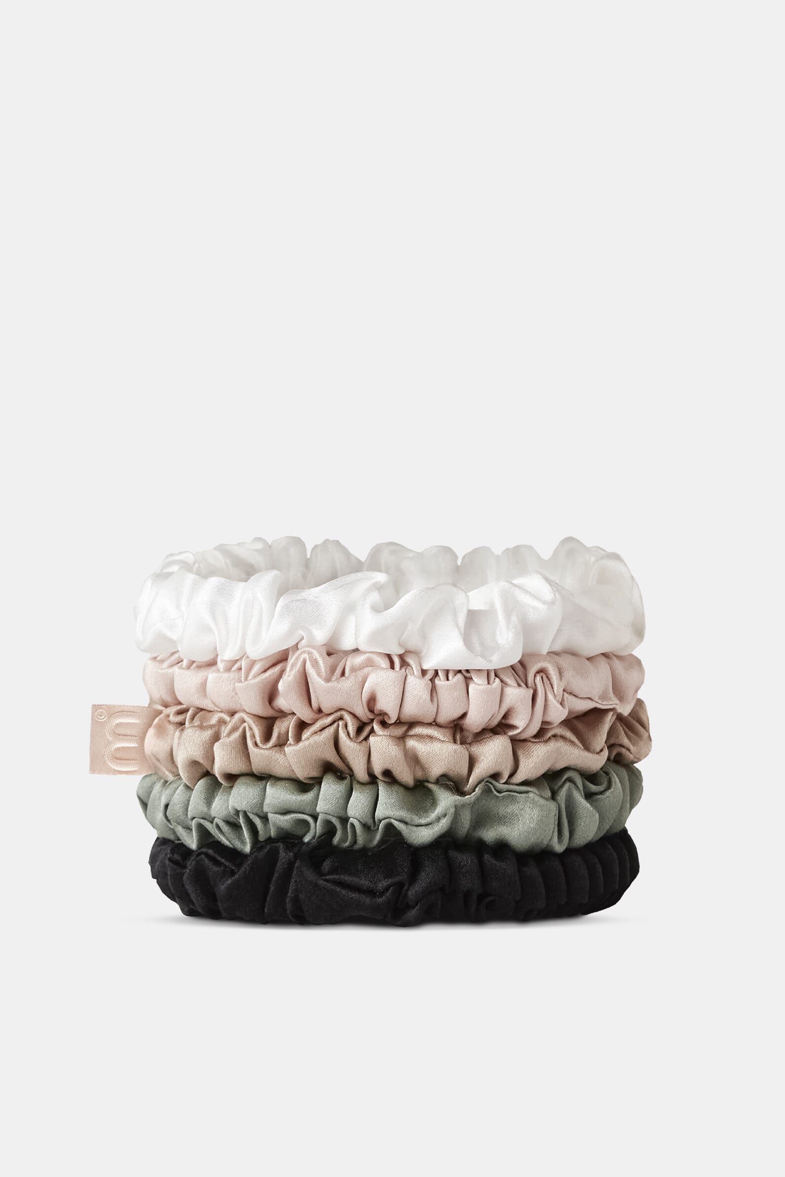 Набір із 5 резинок для волосся SILK SLIM SCRUNCHIES SET