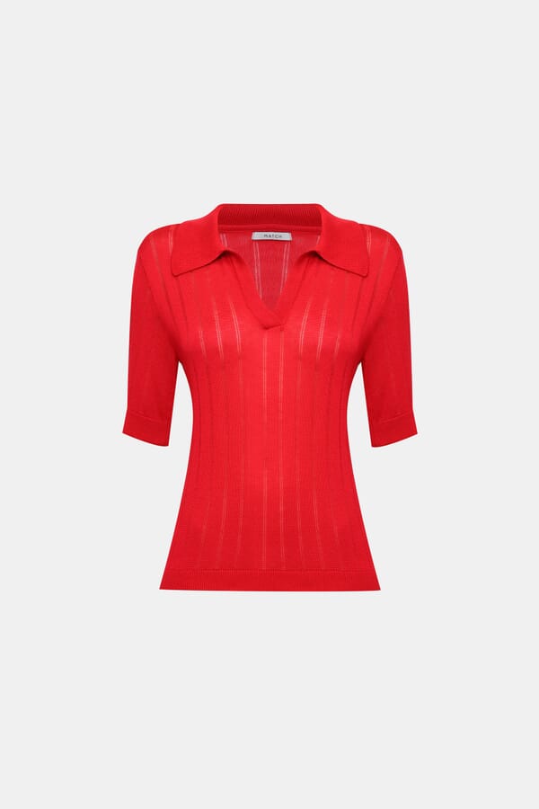 MATCH DENIM Поло Red Knit Polo 00660447_16 №1