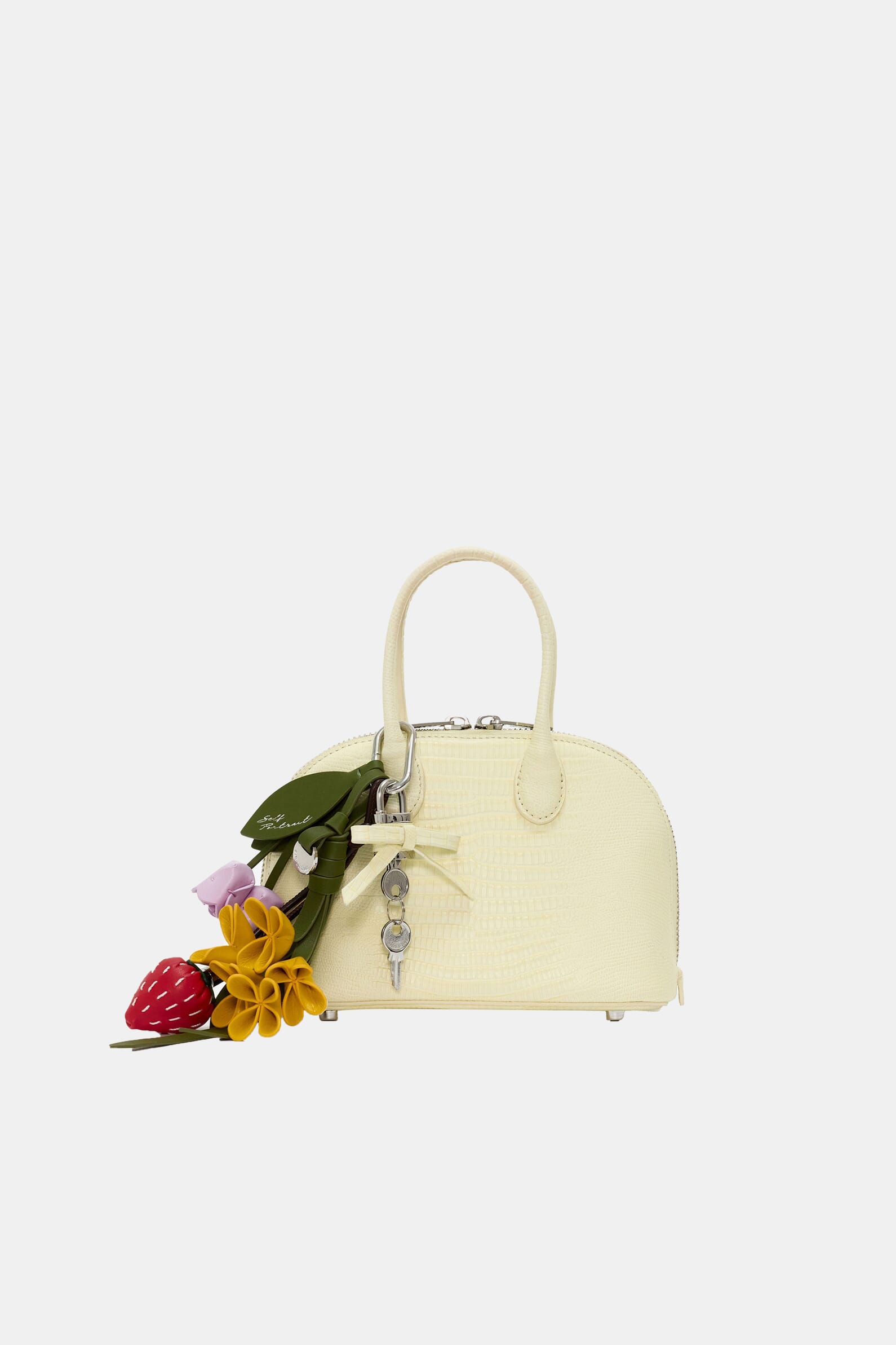 Кожаная сумка Embossed Pink Mini