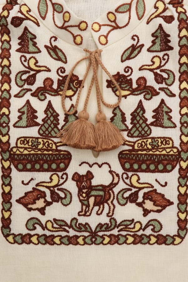 Foberini FOBERINI ВИШИТА ІСТОРІЯ дитяча бежева сорочка 00549417_12  №3