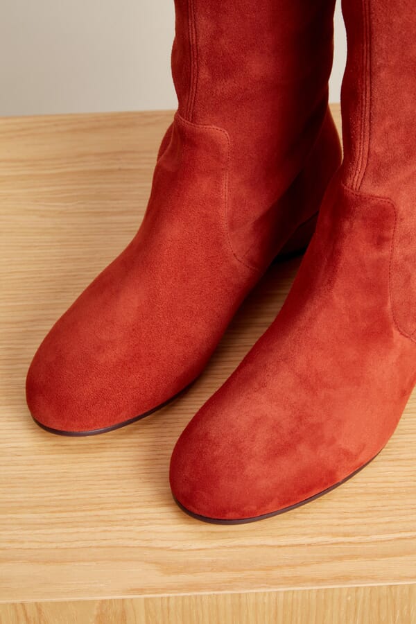 Stuart Weitzman Замшеві ботфорти 00187228_08  №3