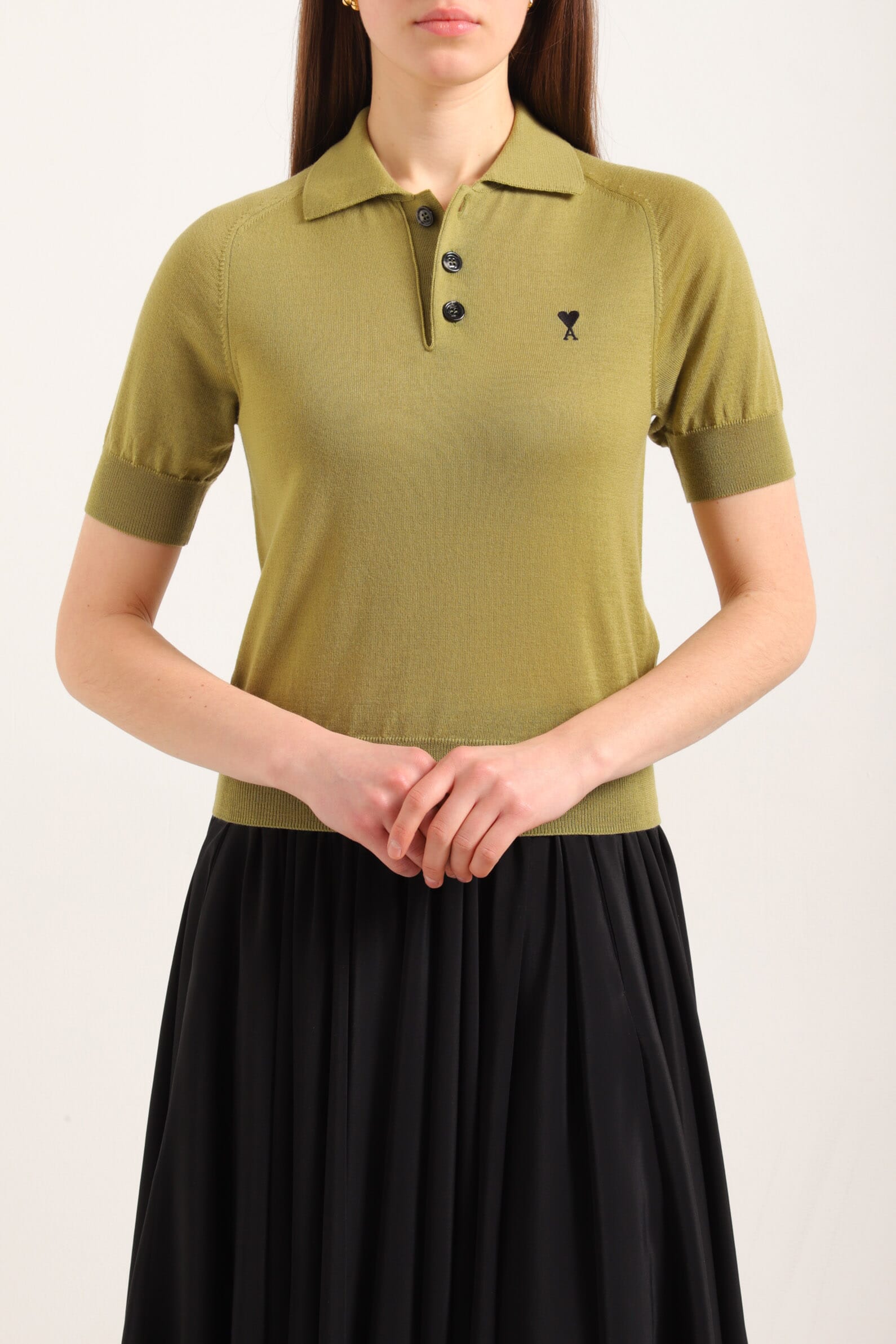 Поло из шерсти Ami Paris 00641966_07 - Онлайн-магазин ЦУМ Киев