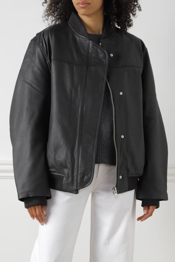 REMAIN Birger Christensen Кожаный бомбер 00497297_01 №2