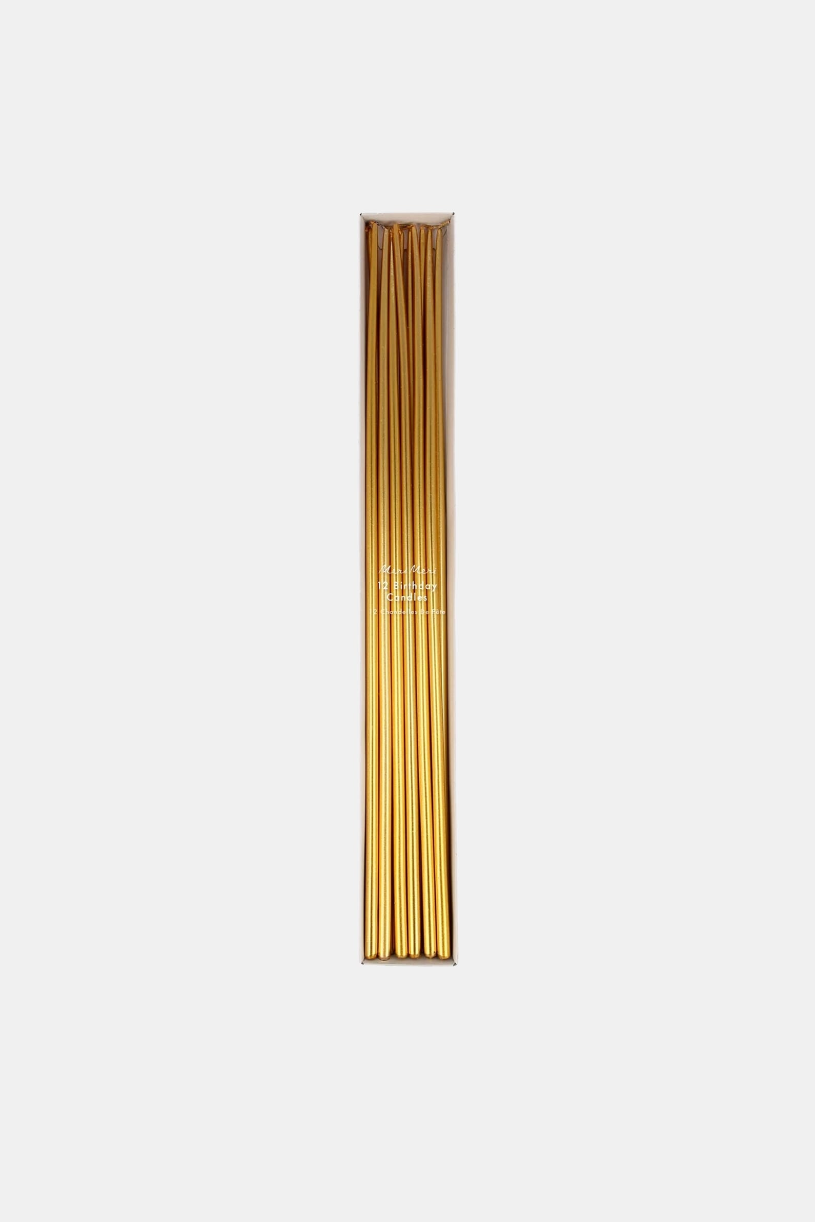 Набор свечей Gold Tall Tapered Candles