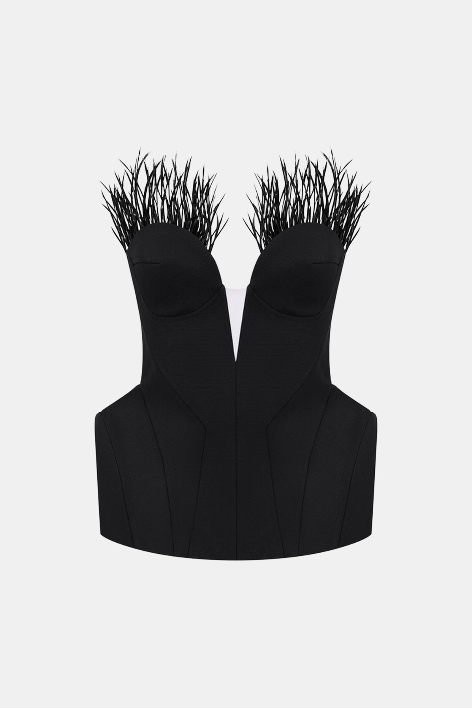 Топ HARPER CORSET FEATHERS