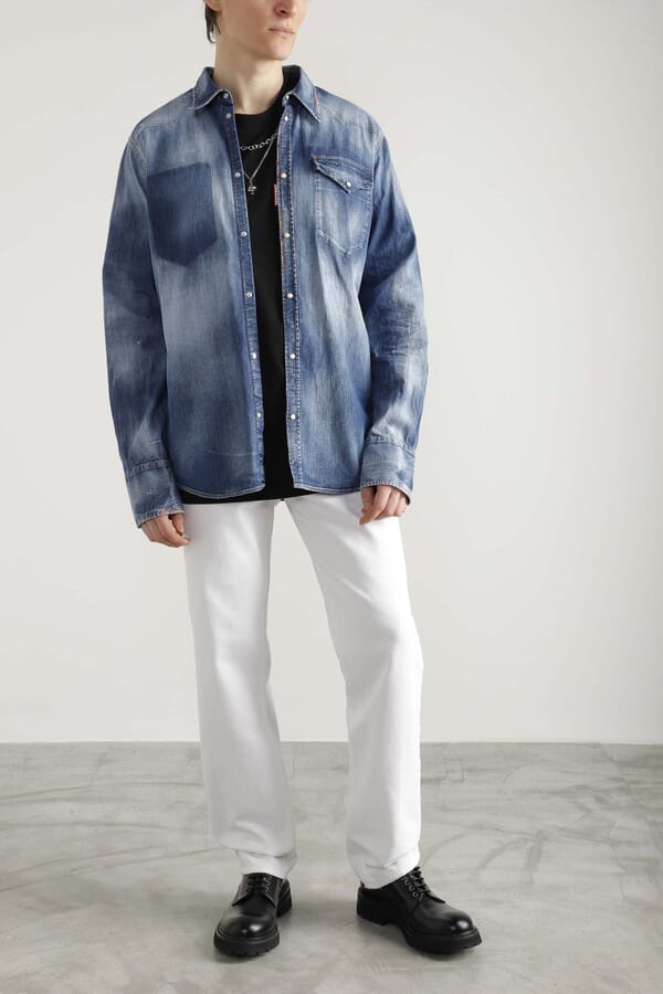 Dsquared2 Джинсова сорочка 00465998_04 №4