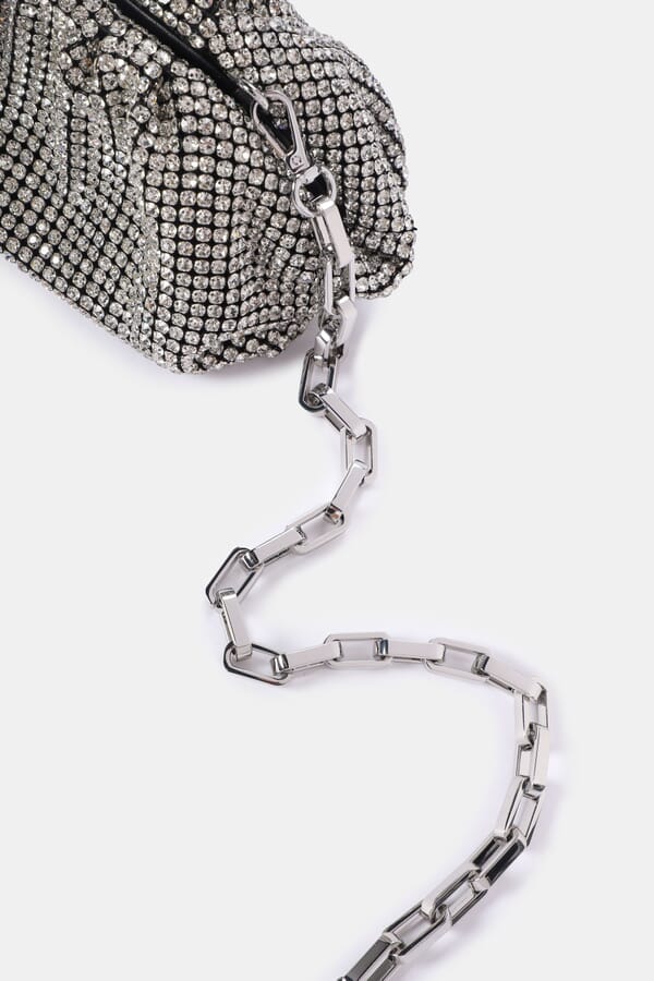 Self-Portrait Сумка Silver Diamante Pouch 00529272_30 №4