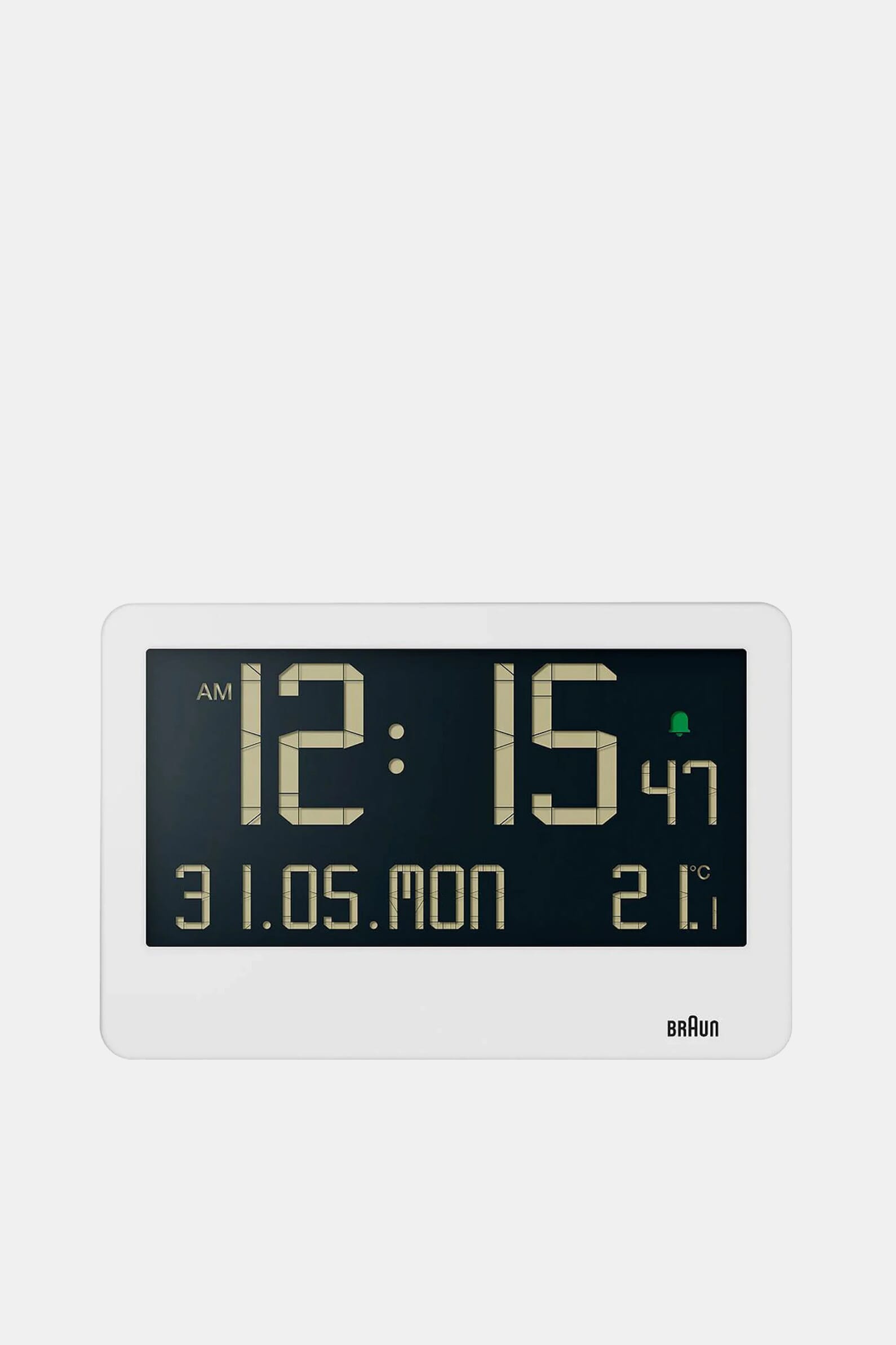 Годинник настінний Braun LCD wall clock - White