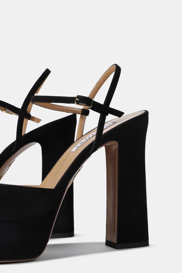 Aquazzura Замшеві босоніжки Groove Plateau 120 00498433_01  №4