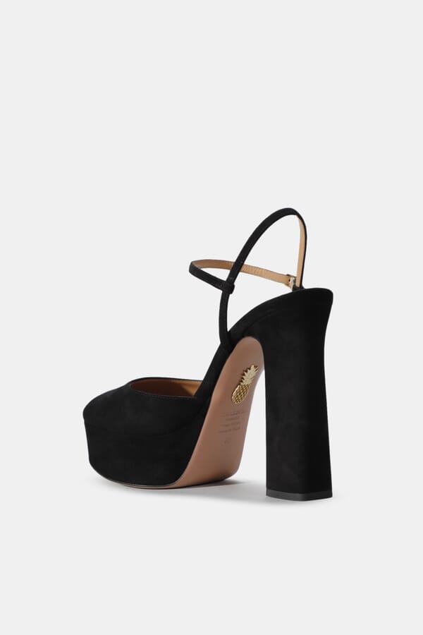 Aquazzura Замшеві босоніжки Groove Plateau 120 00498433_01  №3