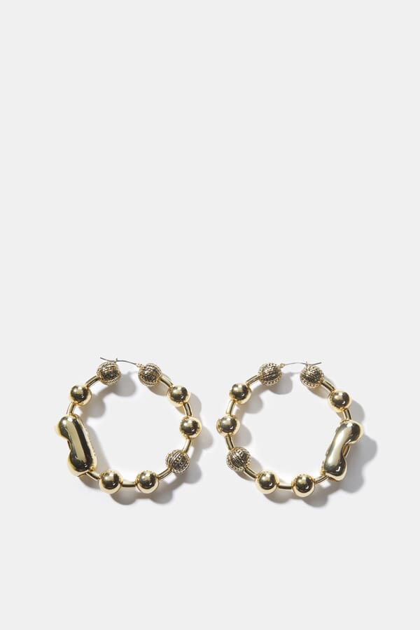 Marc Jacobs Серьги The Monogram Ball Chain Hoop 00512126_29  №1
