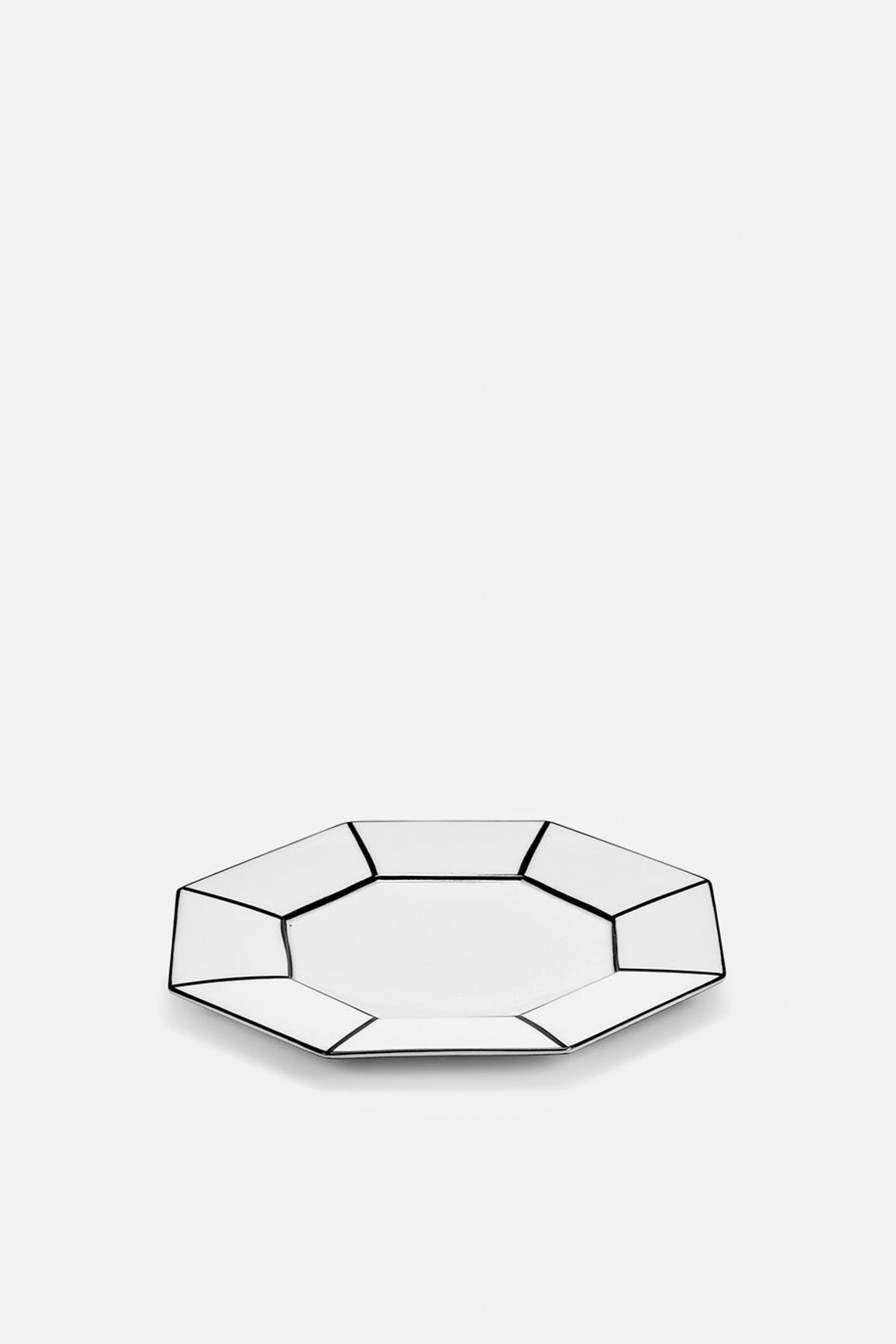 Тарілка BREAKFAST PLATE WHITE/BLACK